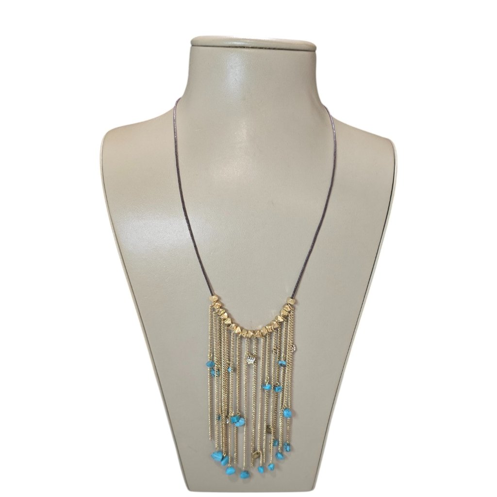 Tommy Bahama Women's Graduated Chain Fringe Necklace Nwt Msrp $58
